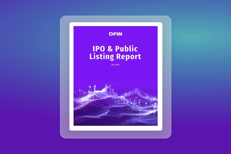 DFIN 2023 Q4 USIPO and Public Listing Report Cover